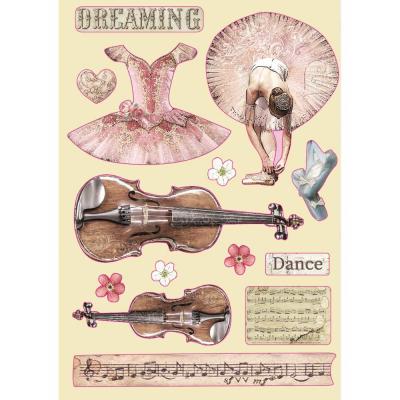 Stamperia Wooden Shapes - Violin And Dance